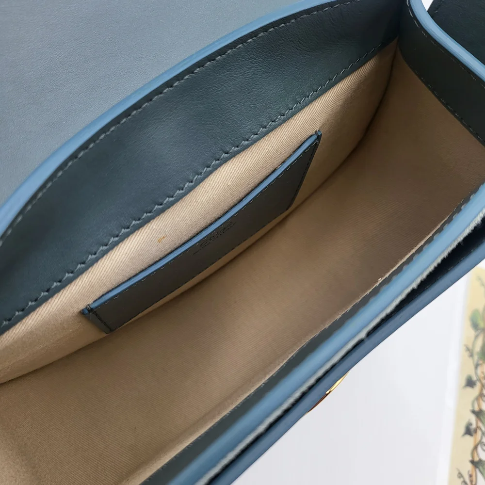 CHLOE Calfskin Small Tess Bag in Faded Blue, Authentic w/ COA. - Picture 9 of 16